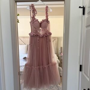 Charming Floral Pink Dress